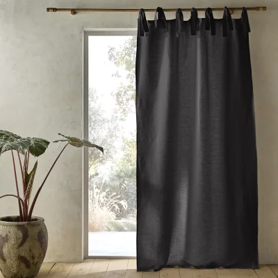 La Redoute Colin Linen Lined Curtain with Ties