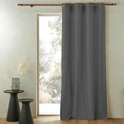 La Redoute Private Single Lined Pre-Washed Linen Curtain with Eyelets