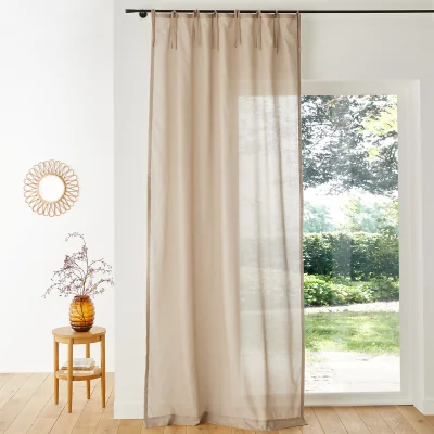 La Redoute Scenario Tie-Finish Sheer Curtain Panel