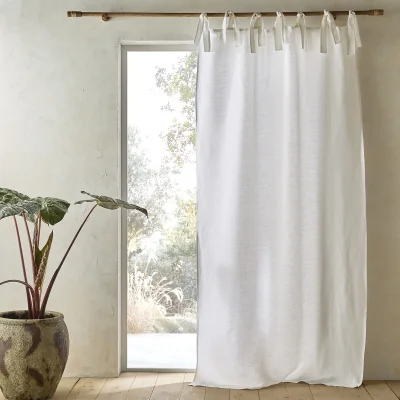 La Redoute Colin Linen Lined Curtain with Ties