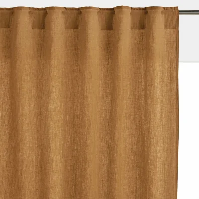 La Redoute Onega Washed Linen Radiator Curtain with Hidden Fixings