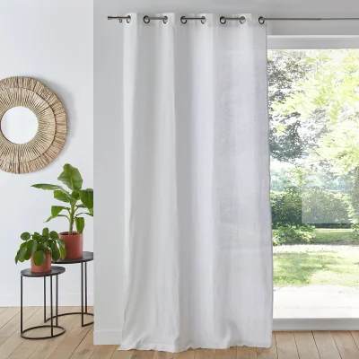 La Redoute Onega Washed Linen Single Curtain with Eyelets
