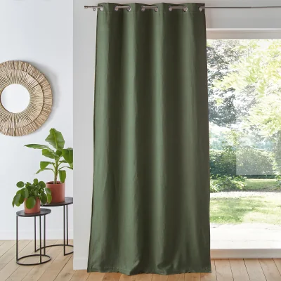 La Redoute Onega 100% Washed Linen Blackout Curtain with Eyelets