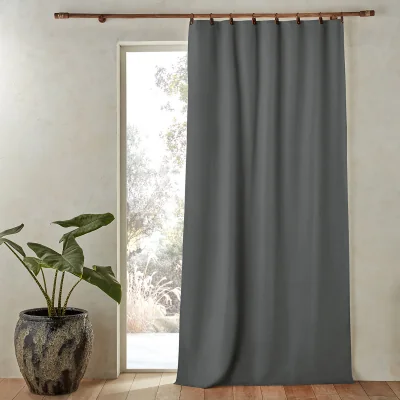 La Redoute Private Blackout 100% Washed Linen Curtain with Rings