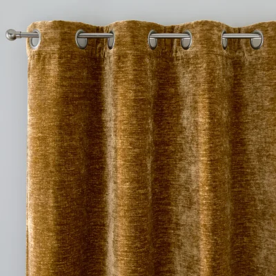 La Redoute Bocha Textured Velvet Eyelet Curtain