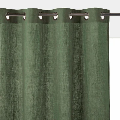 La Redoute Onega 100% Washed Linen Radiator Curtain with Eyelets