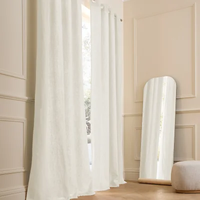 La Redoute Private Lined Pre-Washed Linen Curtain with Eyelets