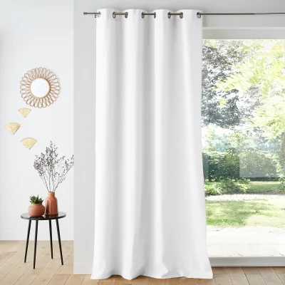 La Redoute Taïma Linen/Cotton Single Curtain with Eyelets