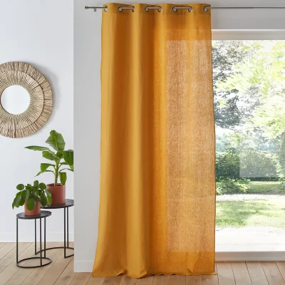 La Redoute Onega Washed Linen Single Curtain with Eyelets