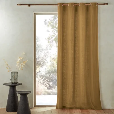 La Redoute Private Single Lined Pre-Washed Linen Curtain with Eyelets