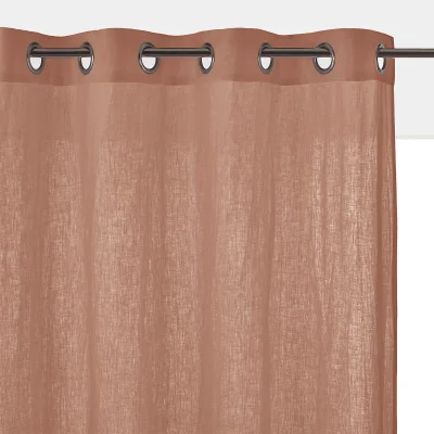 La Redoute Onega 100% Washed Linen Radiator Curtain with Eyelets