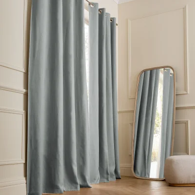 La Redoute Private Washed Linen Curtain with Eyelet Header