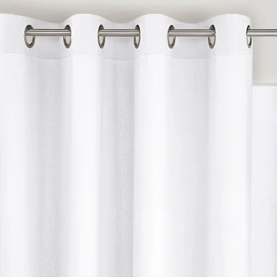 La Redoute Odorie Linen / Viscose Radiator Curtain with Eyelets