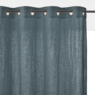 La Redoute Onega 100% Washed Linen Radiator Curtain with Eyelets