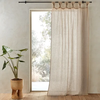 La Redoute Jaliska Single Linen Curtain with Tab Top