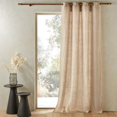 La Redoute Private Pre-Washed Single Linen Curtain with Eyelets