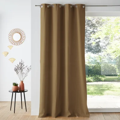La Redoute Taïma Linen/Cotton Single Curtain with Eyelets