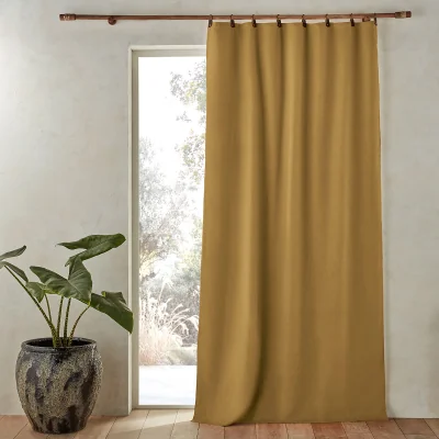 La Redoute Private Blackout 100% Washed Linen Curtain with Rings