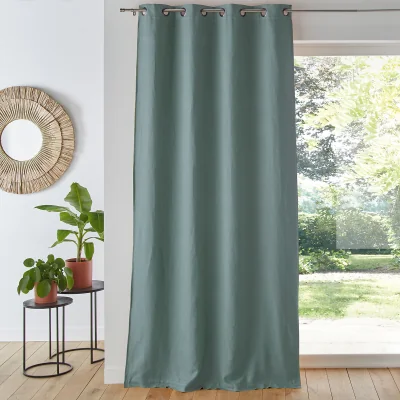 La Redoute Onega Washed Linen Single Lined Blackout Curtain with Eyelets
