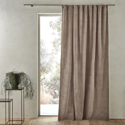 La Redoute Lavezzi Single Velvet Curtain with Little Eyelets