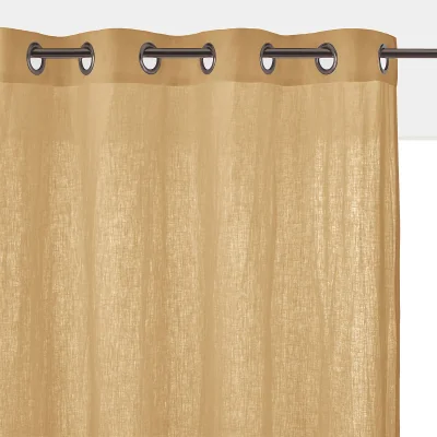 La Redoute Onega 100% Washed Linen Radiator Curtain with Eyelets