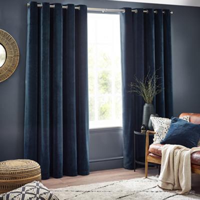 La Redoute Heavy Chenille Lined Velvet Eyelet Curtains