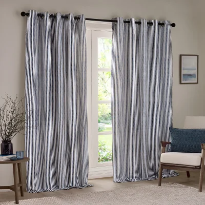 La Redoute Hebden 100% Cotton Blackout Eyelet Curtain Pair