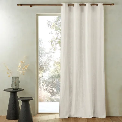 La Redoute Private Single Lined Pre-Washed Linen Curtain with Eyelets