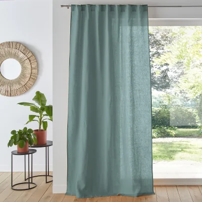 La Redoute Onega Washed Linen Single Curtain with Concealed Tabs