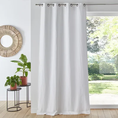 La Redoute Onega 100% Washed Linen Blackout Curtain with Eyelets