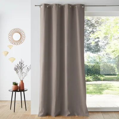 La Redoute Taïma Linen/Cotton Single Curtain with Eyelets