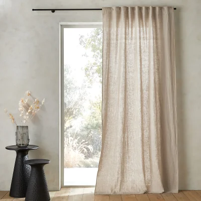 La Redoute Private Ruffled Washed Linen Curtain