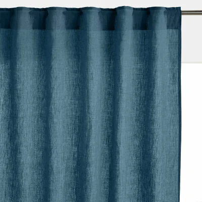 La Redoute Onega Washed Linen Radiator Curtain with Hidden Fixings