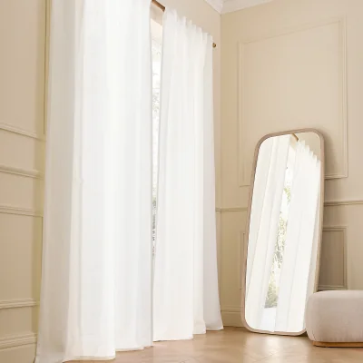 La Redoute Cedal Heavyweight Linen Curtain with Concealed Tab Top Header