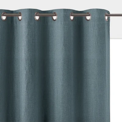 La Redoute Onega Washed Linen Single Lined Blackout Curtain with Eyelets
