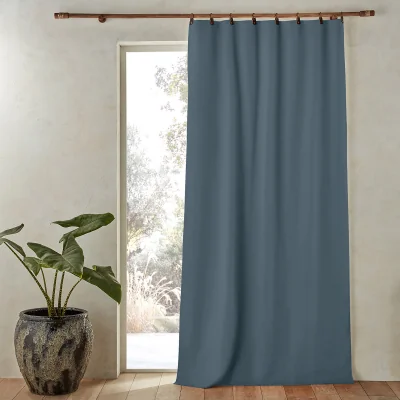 La Redoute Private Blackout 100% Washed Linen Curtain with Rings