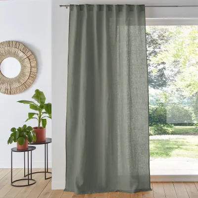 La Redoute Onega Washed Linen Single Curtain with Concealed Tabs