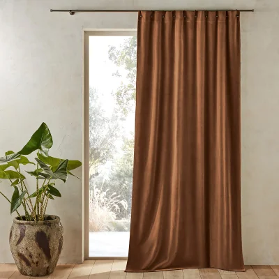 La Redoute Nyodhi Stonewashed Velvet Curtain