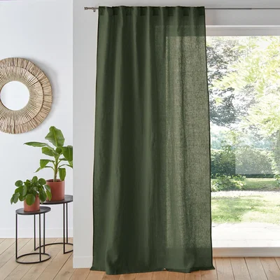 La Redoute Onega Concealed Tab Top Curtain in Washed Linen