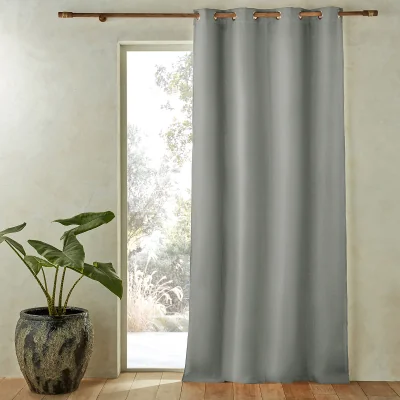 La Redoute Private Single Lined Blackout Curtain in Washed Linen with Eyelets