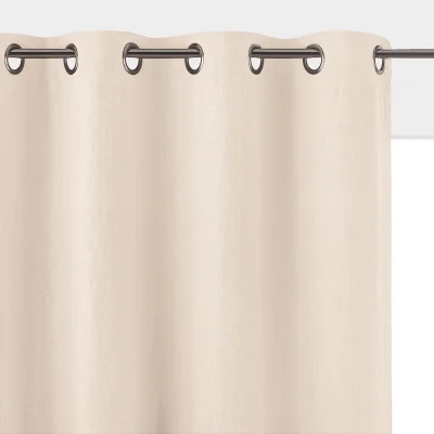 La Redoute Onega Washed Linen Single Lined Blackout Curtain with Eyelets