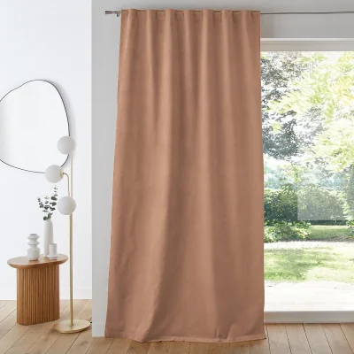 La Redoute Olavi Single Corduroy Curtain with Hidden Tabs