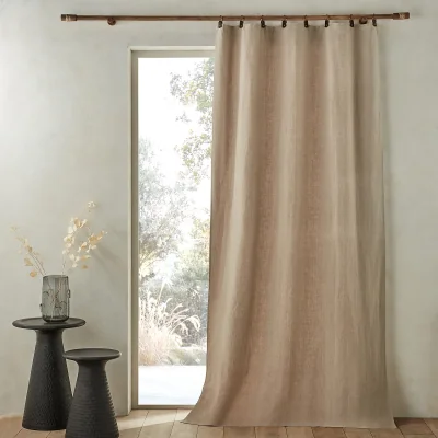 La Redoute Private Lined 100% Washed Linen Curtain