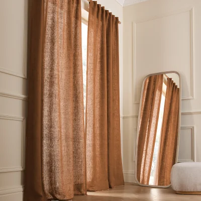 La Redoute Cedal Heavyweight Linen Curtain with Concealed Tab Top Header