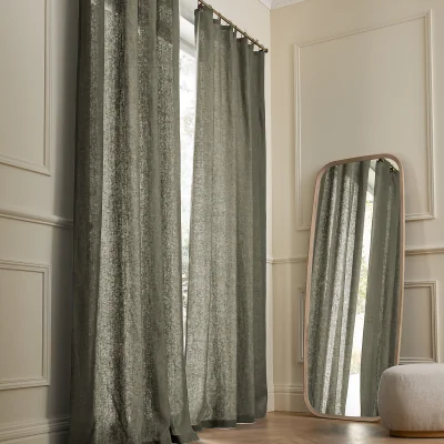 La Redoute Private Washed Linen Curtain with Loops