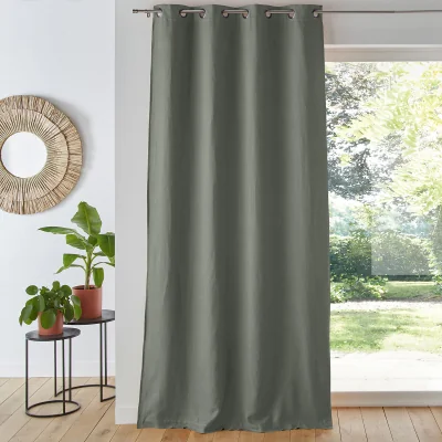 La Redoute Onega Washed Linen Single Lined Blackout Curtain with Eyelets