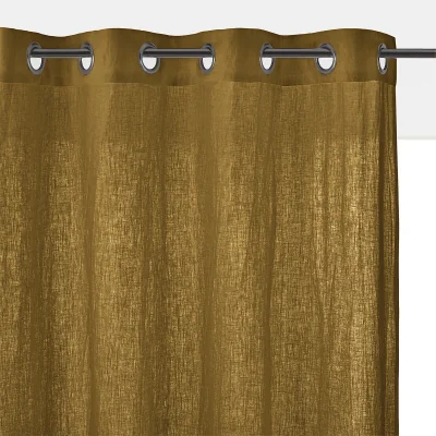 La Redoute Onega 100% Washed Linen Radiator Curtain with Eyelets