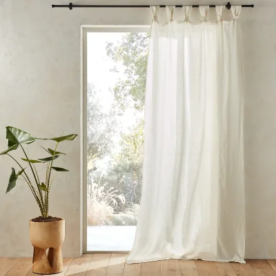 La Redoute Jaliska Single 100% Linen Curtain with Tab Top