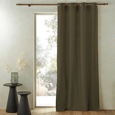 La Redoute Private Single Lined Pre-Washed Linen Curtain with Eyelets