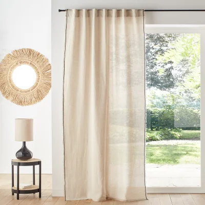 La Redoute Menorca Cotton & Linen Curtain with Hidden Tabs